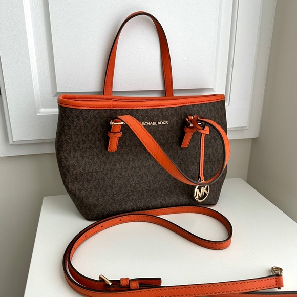 Michael Kors Orange Small Tote - Picture 2 of 7
